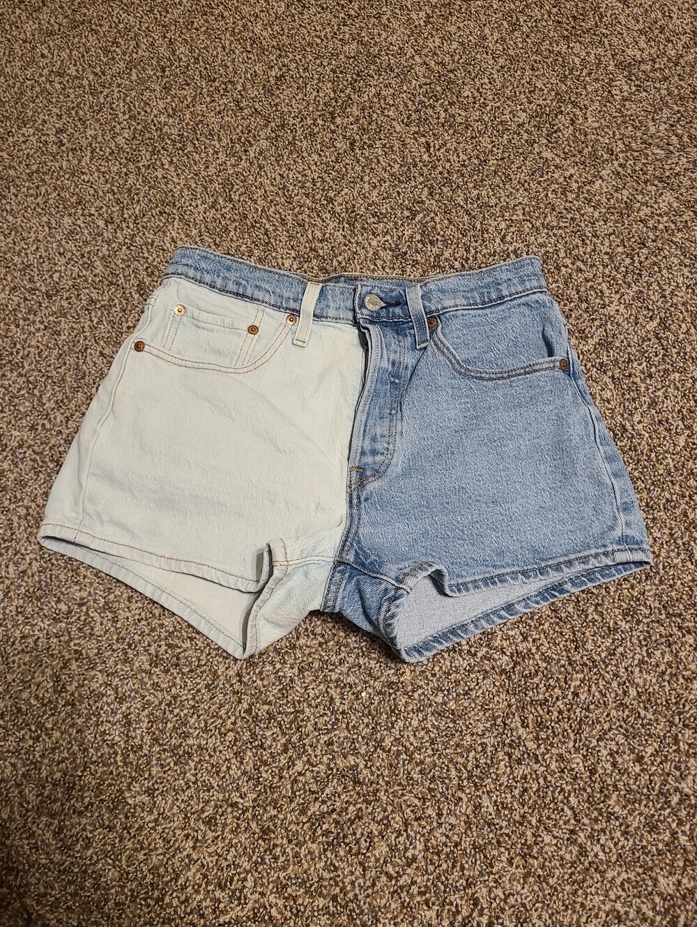 Levi's 501 Two-Tone Denim Shorts Size 27